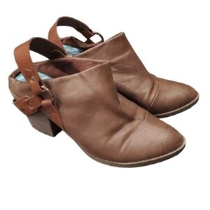 Blowfish Womens Moto Western mules nubuck shoes sz 8